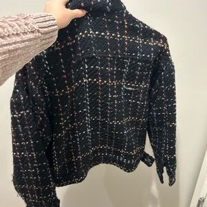 Stylish Black Tweed Jacket